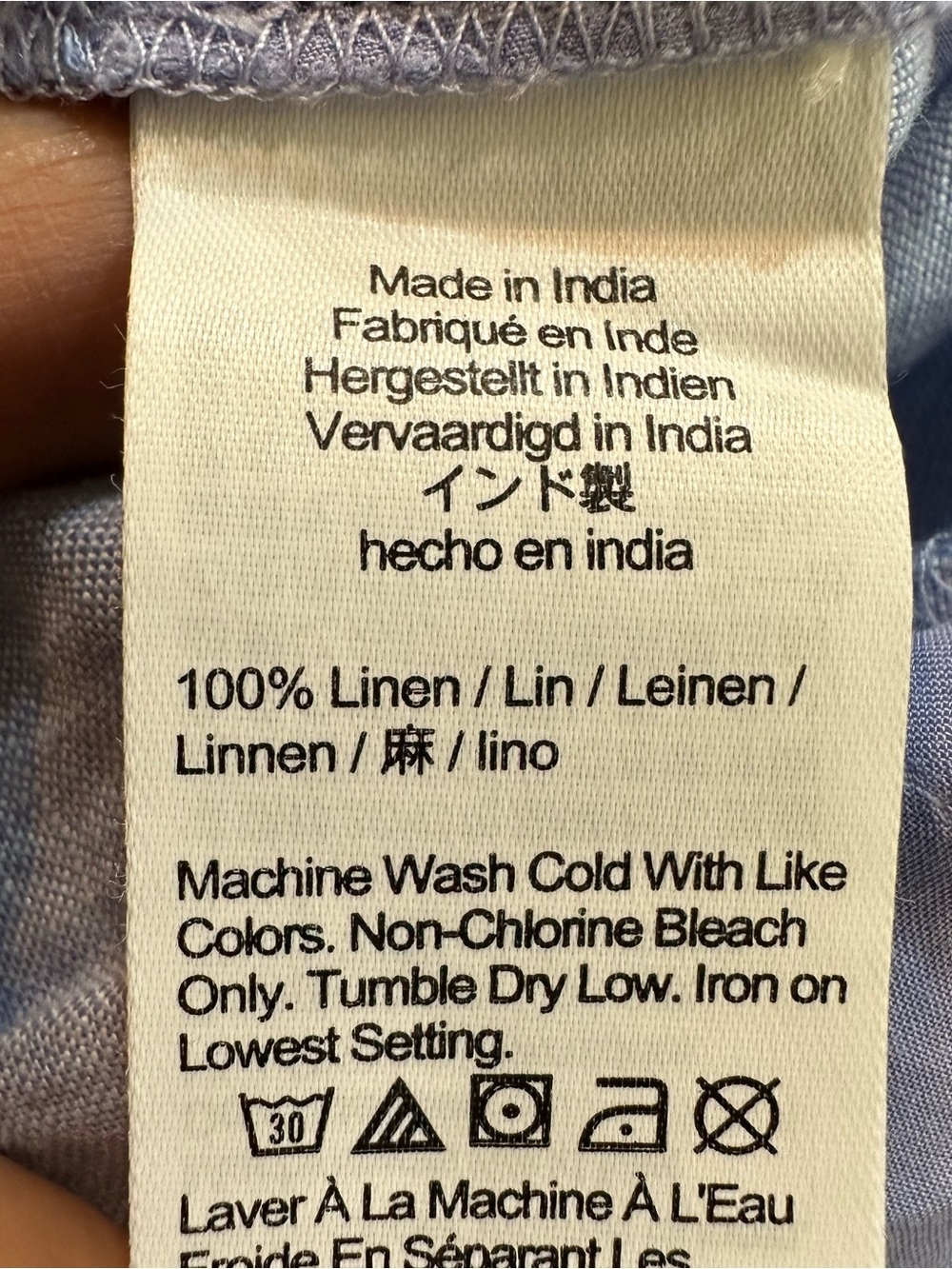 J. Crew Women's Elastic Waist Drawstring 100% Linen Pants Size LP Blue - Picture 9 of 9